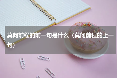 莫问前程的前一句是什么（莫问前程的上一句）