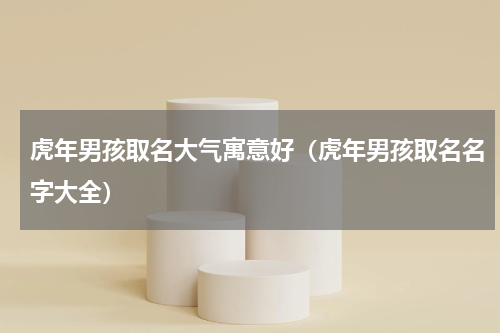 虎年男孩取名大气寓意好（虎年男孩取名名字大全）
