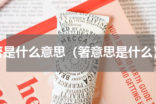 箸是什么意思（箸意思是什么）