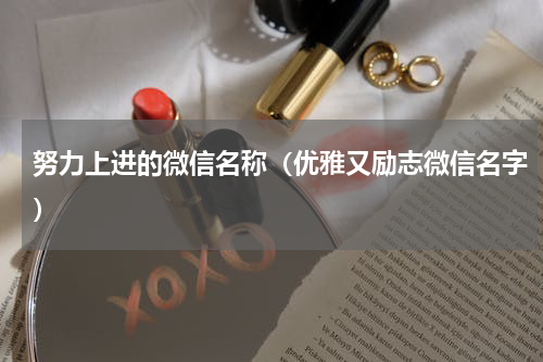 努力上进的微信名称（优雅又励志微信名字）