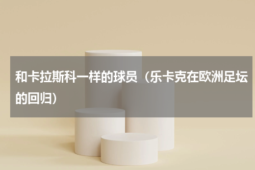 和卡拉斯科一样的球员（乐卡克在欧洲足坛的回归）