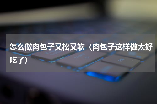 怎么做肉包子又松又软（肉包子这样做太好吃了）