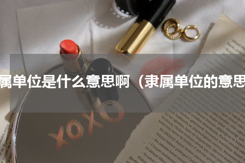 隶属单位是什么意思啊（隶属单位的意思）