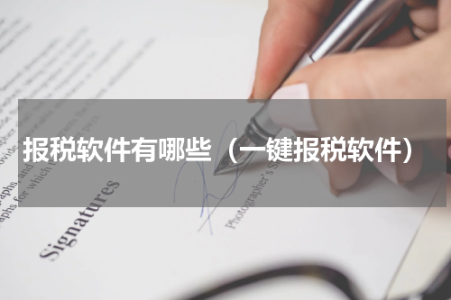 报税软件有哪些（一键报税软件）