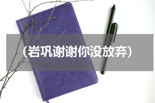 （岩巩谢谢你没放弃）