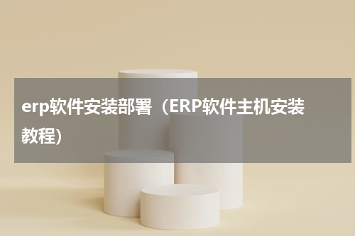erp软件安装部署（ERP软件主机安装教程）