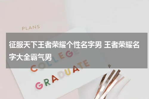 征服天下王者荣耀个性名字男 王者荣耀名字大全霸气男