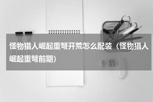 怪物猎人崛起重弩开荒怎么配装（怪物猎人崛起重弩前期）
