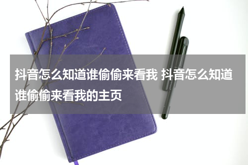 抖音怎么知道谁偷偷来看我 抖音怎么知道谁偷偷来看我的主页