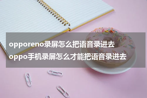 opporeno录屏怎么把语音录进去 oppo手机录屏怎么才能把语音录进去