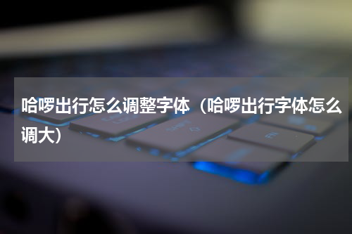 哈啰出行怎么调整字体（哈啰出行字体怎么调大）