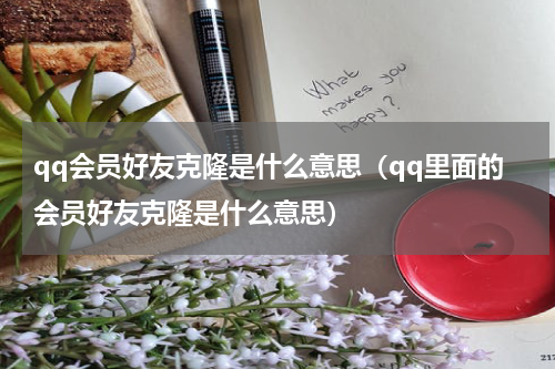 qq会员好友克隆是什么意思（qq里面的会员好友克隆是什么意思）
