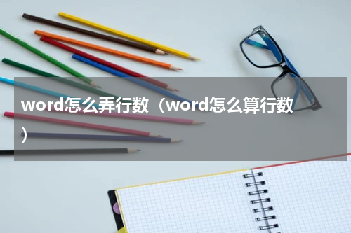 word怎么弄行数（word怎么算行数）