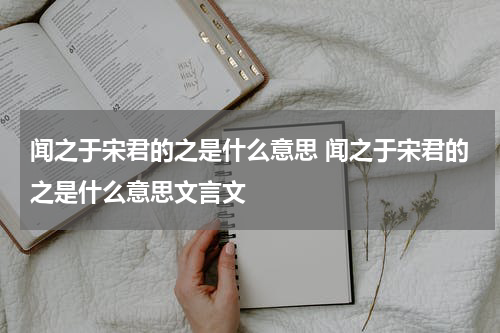 闻之于宋君的之是什么意思 闻之于宋君的之是什么意思文言文