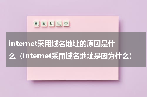 internet采用域名地址的原因是什么（internet采用域名地址是因为什么）