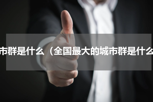 城市群是什么（全国最大的城市群是什么）