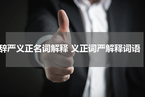 辞严义正名词解释 义正词严解释词语