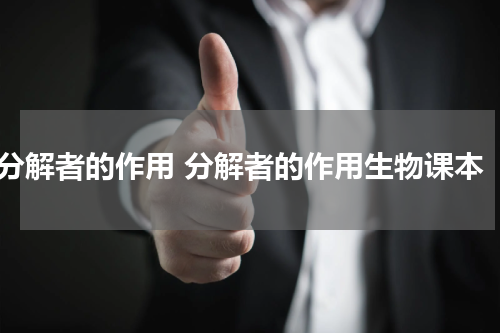 分解者的作用 分解者的作用生物课本