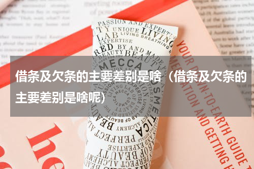 借条及欠条的主要差别是啥（借条及欠条的主要差别是啥呢）