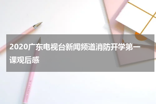 2020广东电视台新闻频道消防开学第一课观后感