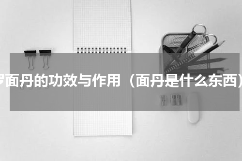 罗面丹的功效与作用（面丹是什么东西）