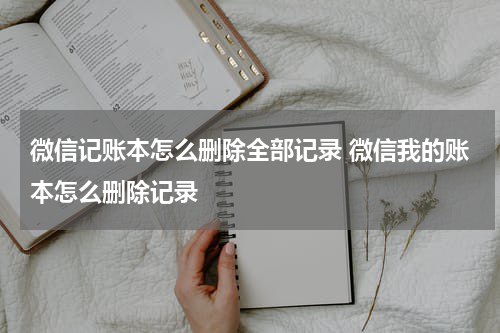 微信记账本怎么删除全部记录 微信我的账本怎么删除记录