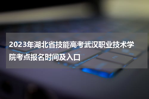 2023年湖北省技能高考武汉职业技术学院考点报名时间及入口