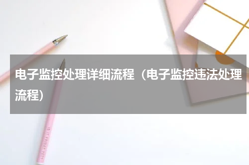 电子监控处理详细流程（电子监控违法处理流程）
