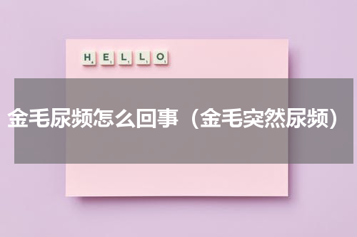 金毛尿频怎么回事（金毛突然尿频）