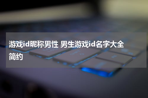 游戏id昵称男性 男生游戏id名字大全简约
