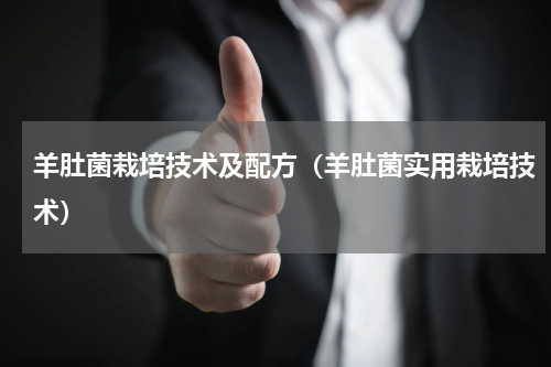 羊肚菌栽培技术及配方（羊肚菌实用栽培技术）