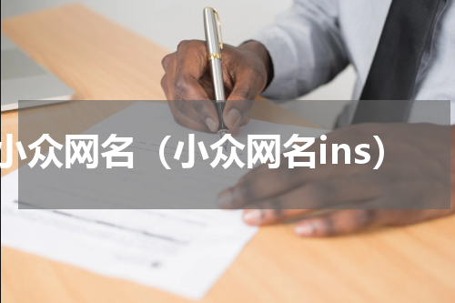 小众网名（小众网名ins）