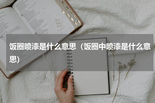 饭圈喷漆是什么意思（饭圈中喷漆是什么意思）
