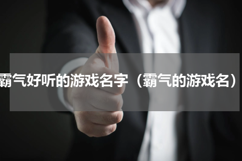 霸气好听的游戏名字（霸气的游戏名）