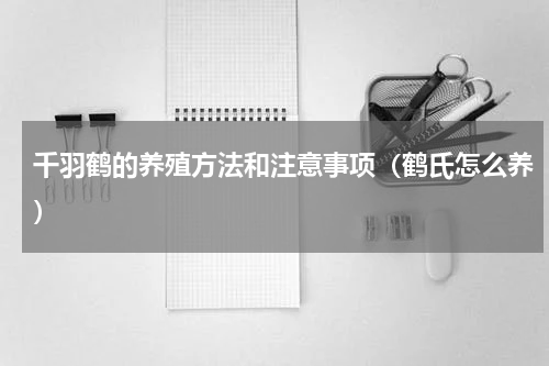 千羽鹤的养殖方法和注意事项（鹤氏怎么养）