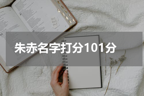朱赤名字打分101分