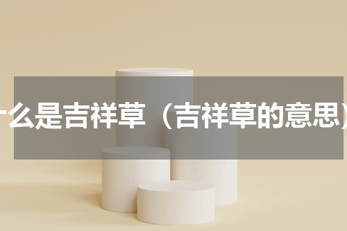 什么是吉祥草（吉祥草的意思）