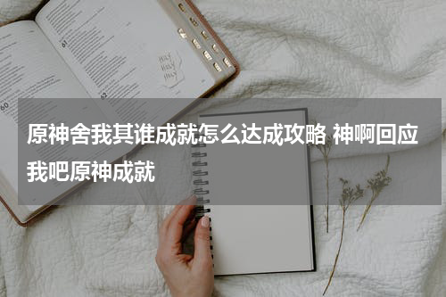 原神舍我其谁成就怎么达成攻略 神啊回应我吧原神成就