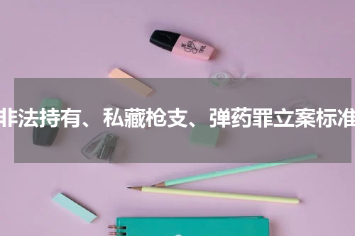 非法持有、私藏枪支、弹药罪立案标准