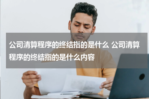 公司清算程序的终结指的是什么 公司清算程序的终结指的是什么内容