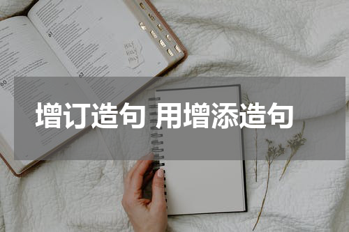 增订造句 用增添造句