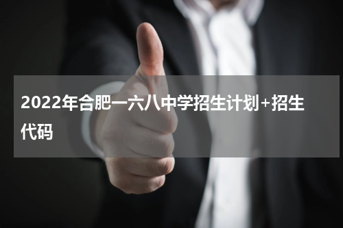 2022年合肥一六八中学招生计划+招生代码