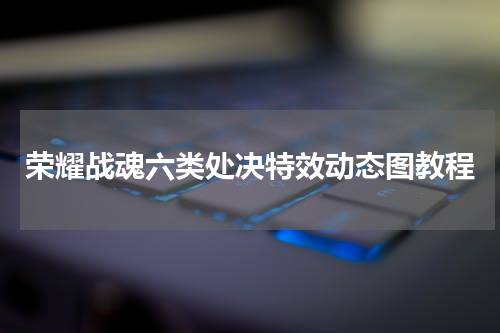 荣耀战魂六类处决特效动态图教程