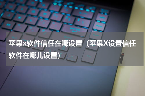 苹果x软件信任在哪设置（苹果X设置信任软件在哪儿设置）
