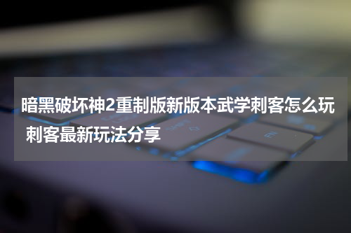 暗黑破坏神2重制版新版本武学刺客怎么玩 刺客最新玩法分享
