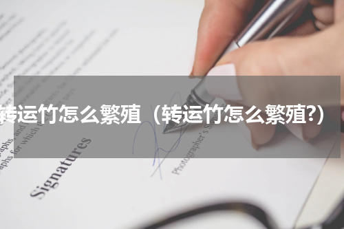 转运竹怎么繁殖（转运竹怎么繁殖?）