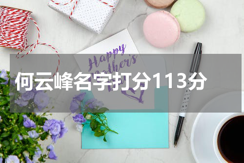 何云峰名字打分113分