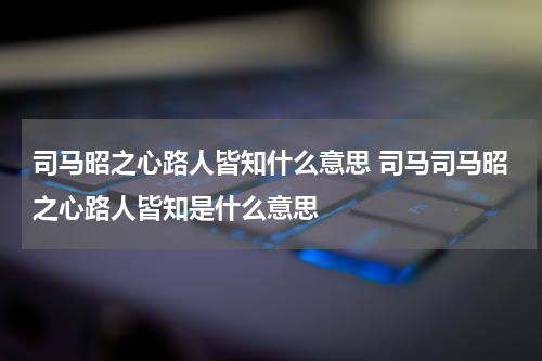 司马昭之心路人皆知什么意思 司马司马昭之心路人皆知是什么意思