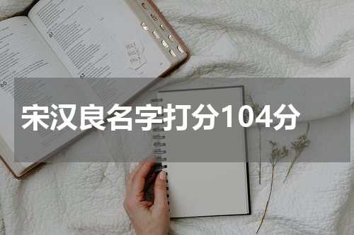 宋汉良名字打分104分