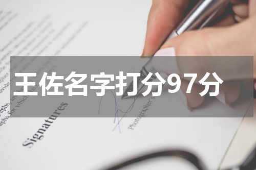 王佐名字打分97分